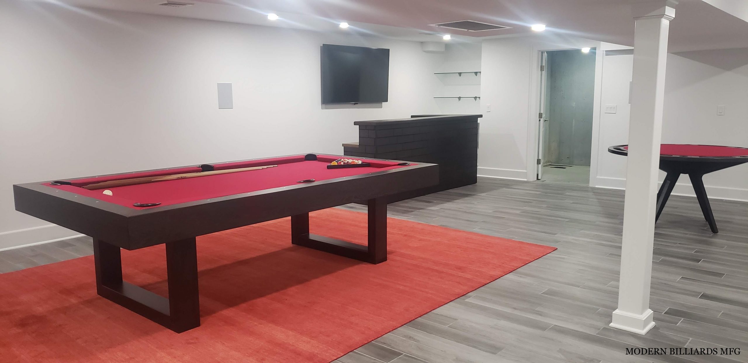 MODERN U SHAPE 7 modern pool tables, custom pool tables, modern billiards mfg