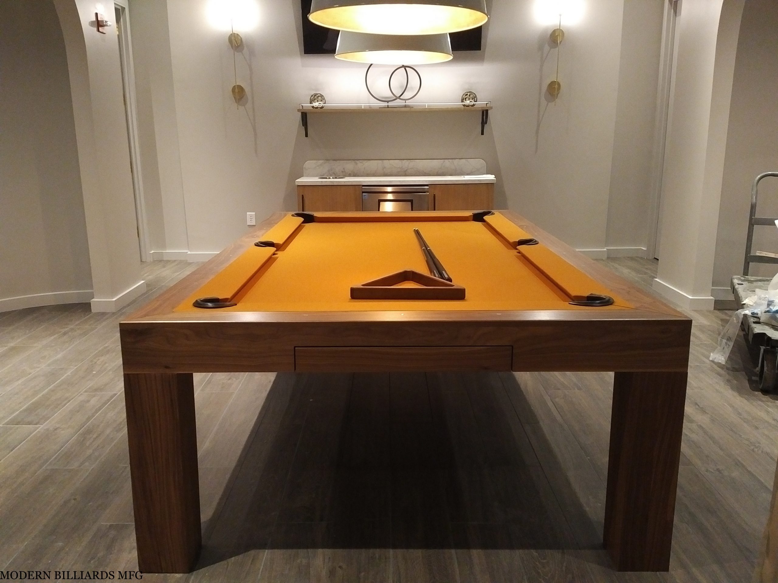 MODERN WALNUT 6 modern pool tables, custom pool tables, modern billiards mfg