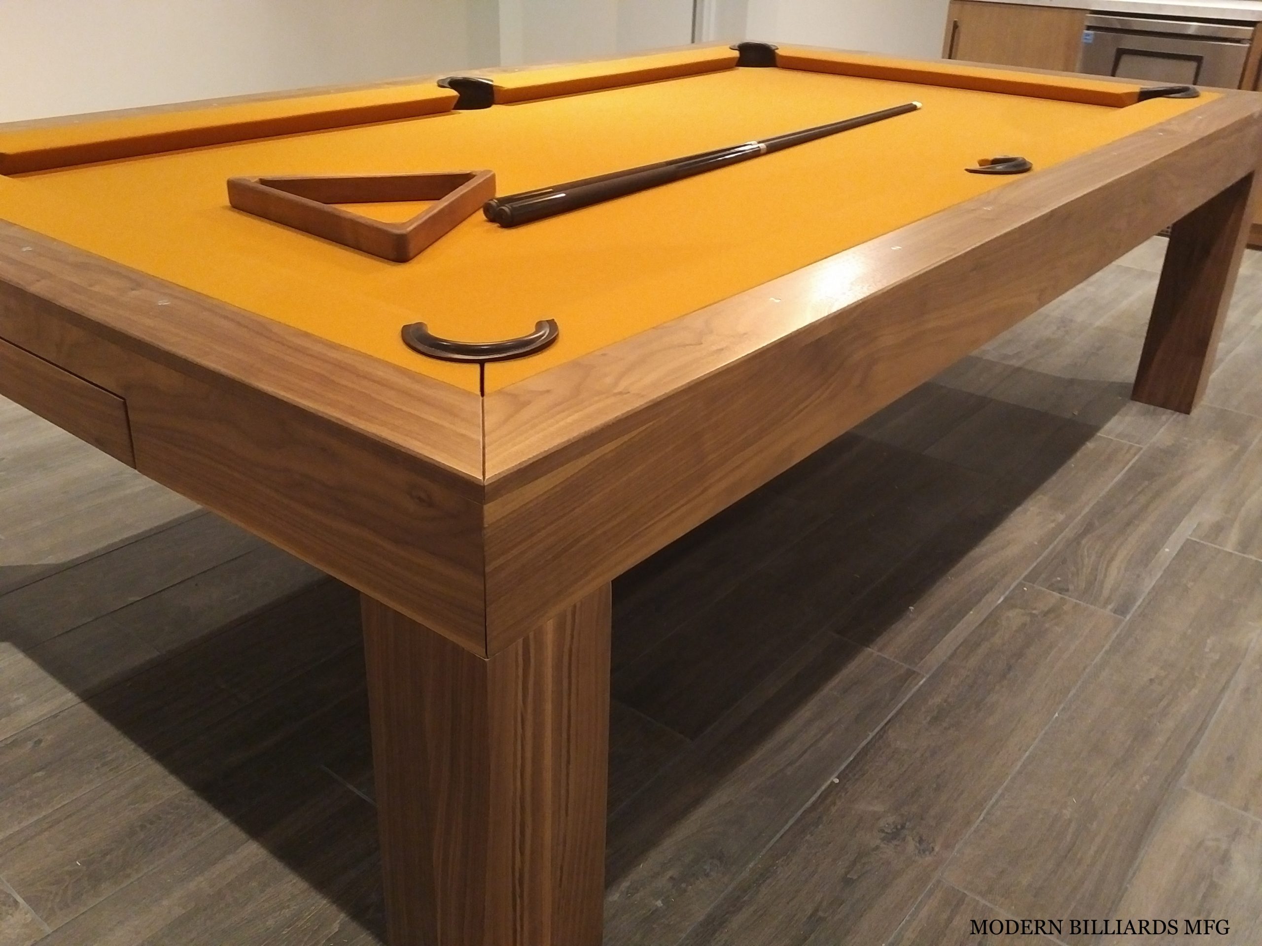 MODERN WALNUT 7 modern pool tables, custom pool tables, modern billiards mfg