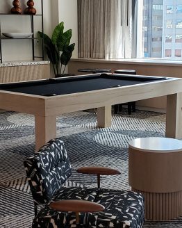 MODERNA BLEACH OAK 5 modern pool tables, custom pool tables, modern billiards mfg
