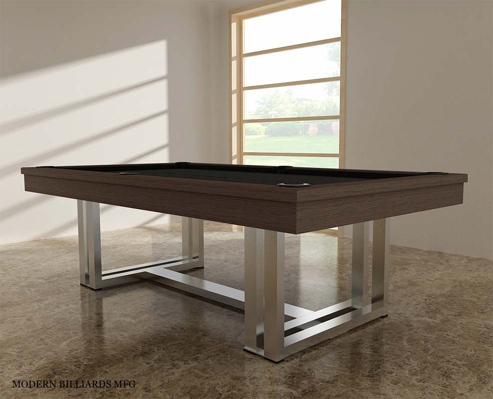 modern steel 1 modern pool tables, custom pool tables, modern billiards mfg