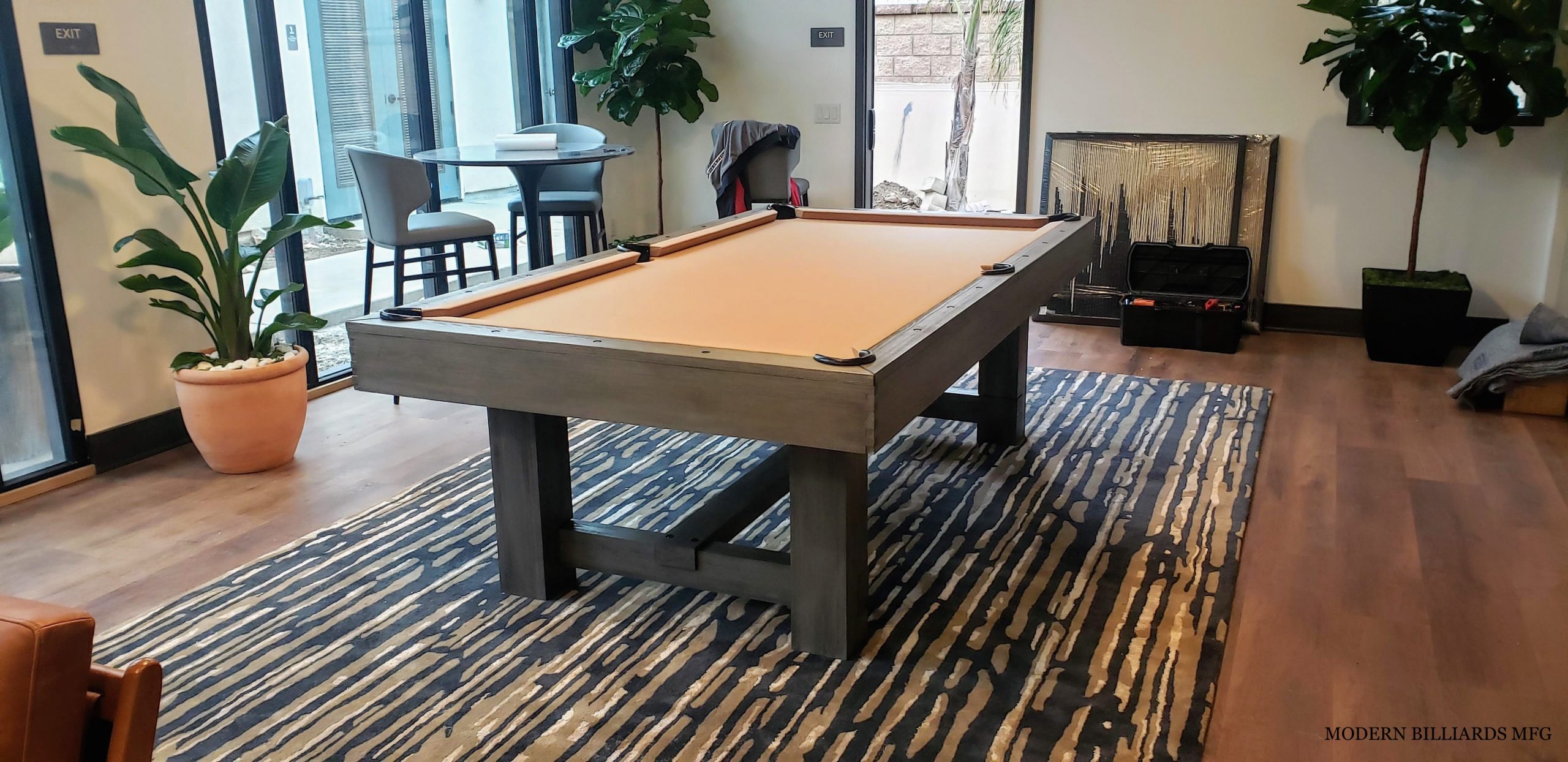 modern tahoe grey 1 modern pool tables, custom pool tables, modern billiards mfg