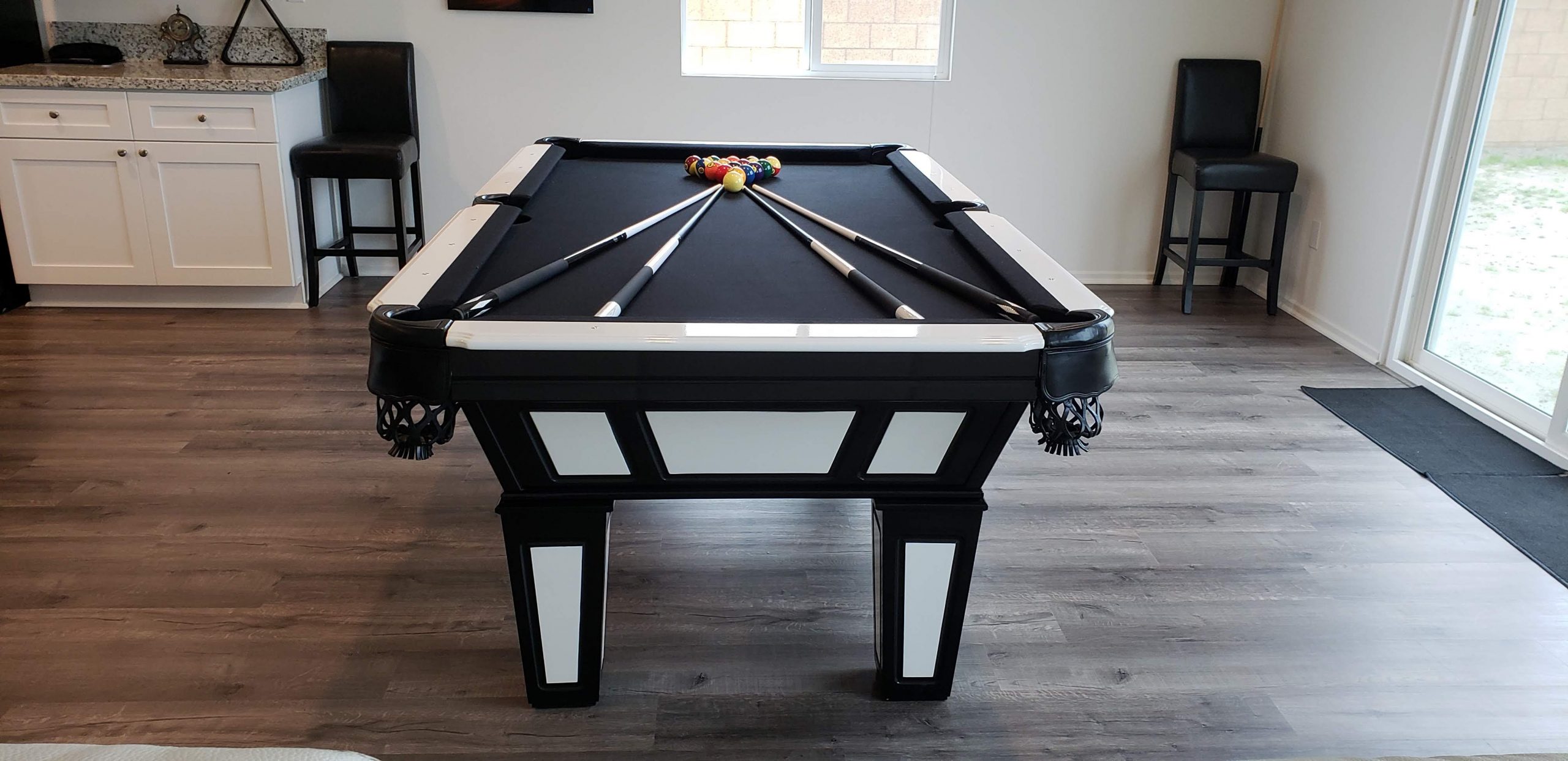 traditional Aston 3 modern pool tables, custom pool tables, modern billiards mfg