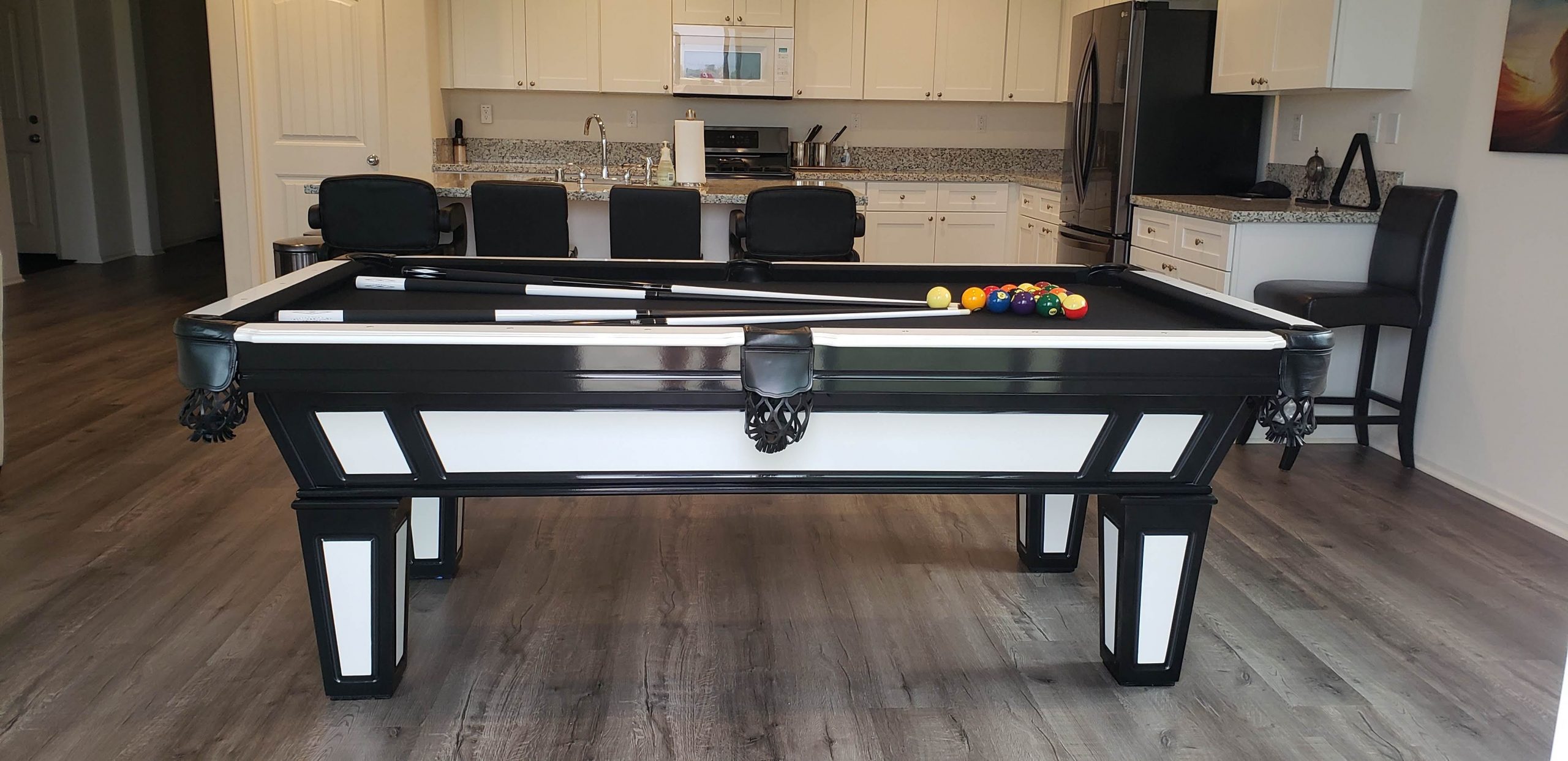 traditional Aston Piano 5 modern pool tables, custom pool tables, modern billiards mfg