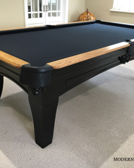 traditional-black-1 modern pool tables, custom pool tables, modern billiards mfg