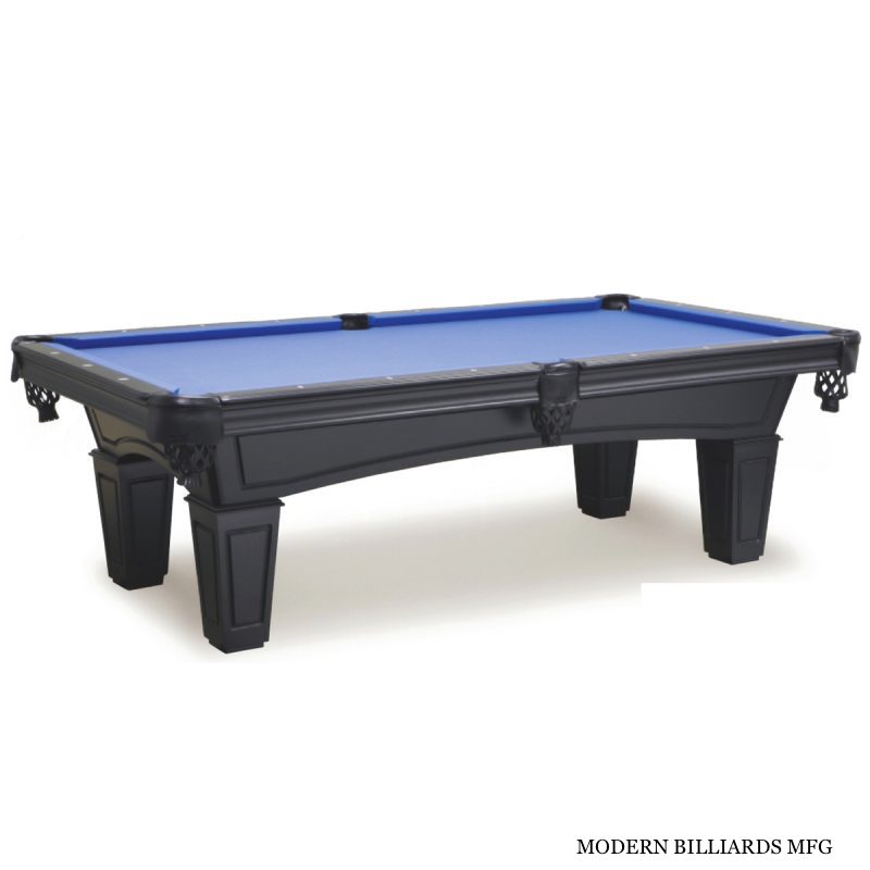 traditional shadow flat black modern pool tables, custom pool tables, modern billiards mfg