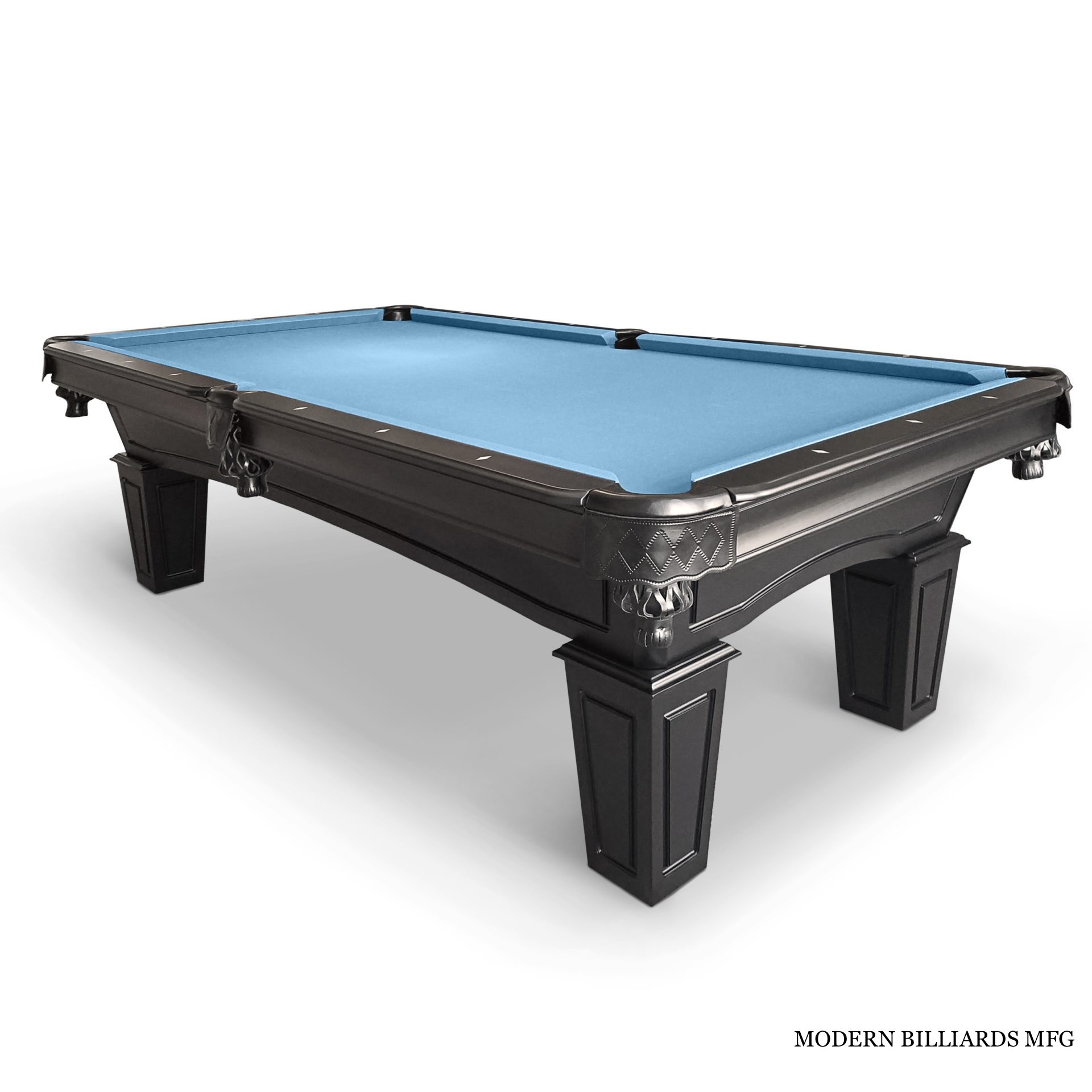 traditional shadow flat black 2 modern pool tables, custom pool tables, modern billiards mfg