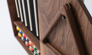Modern Walnut Wall Rack Walnut wood triangle Belgium wood wall rack