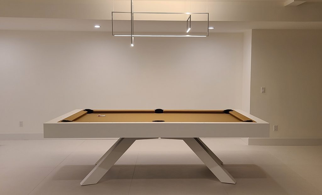 modern pool tables, custom pool tables, modern billiards mfg