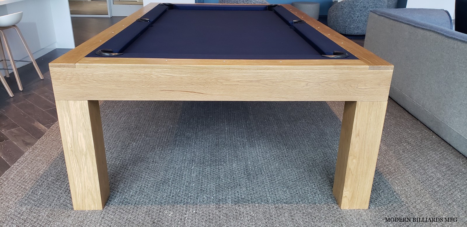 MODERN OAK TEAK STAIN 5 modern pool tables, custom pool tables, modern billiards mfg