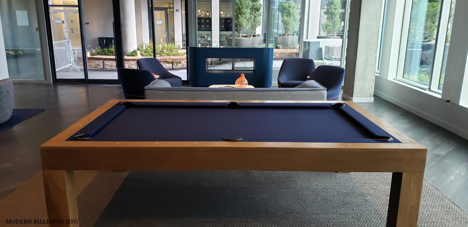 MODERN OAK TEAK STAIN 7 modern pool tables, custom pool tables, modern billiards mfg