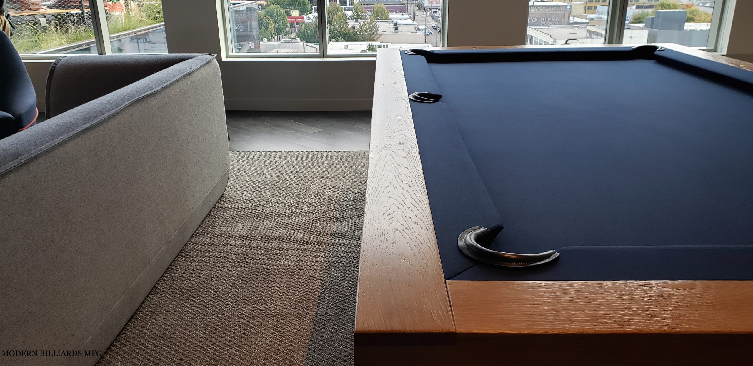 MODERN TEAK 1 modern pool tables, custom pool tables, modern billiards mfg