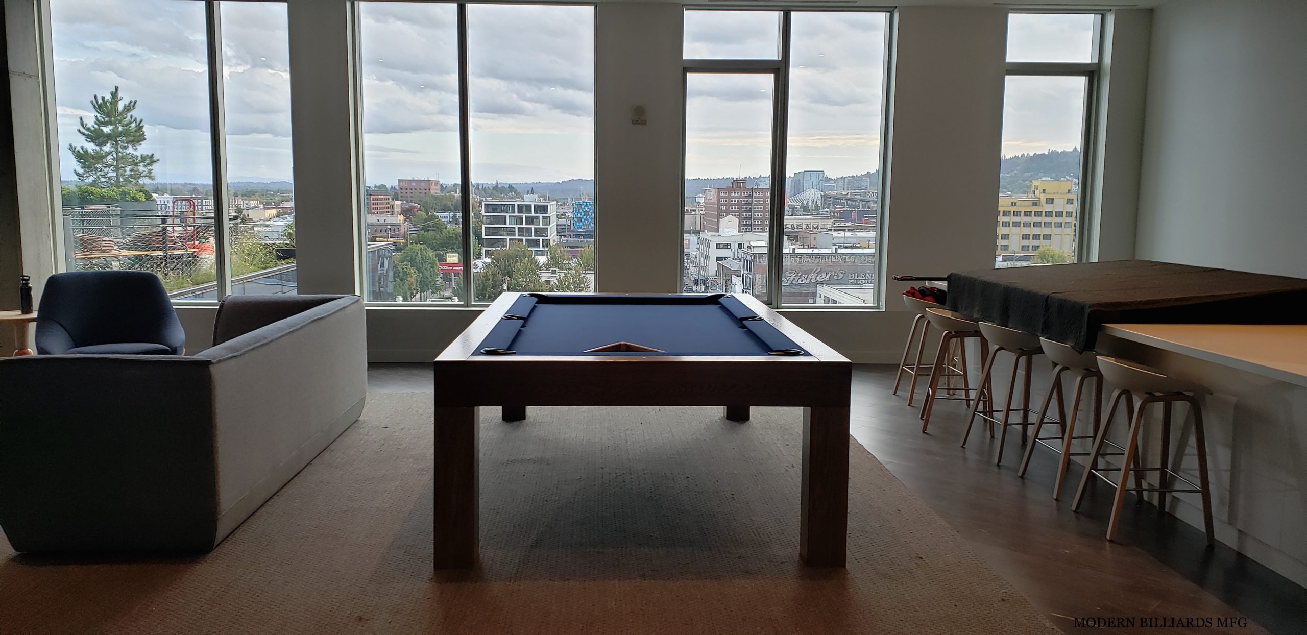 MODERN TEAK 2 modern pool tables, custom pool tables, modern billiards mfg