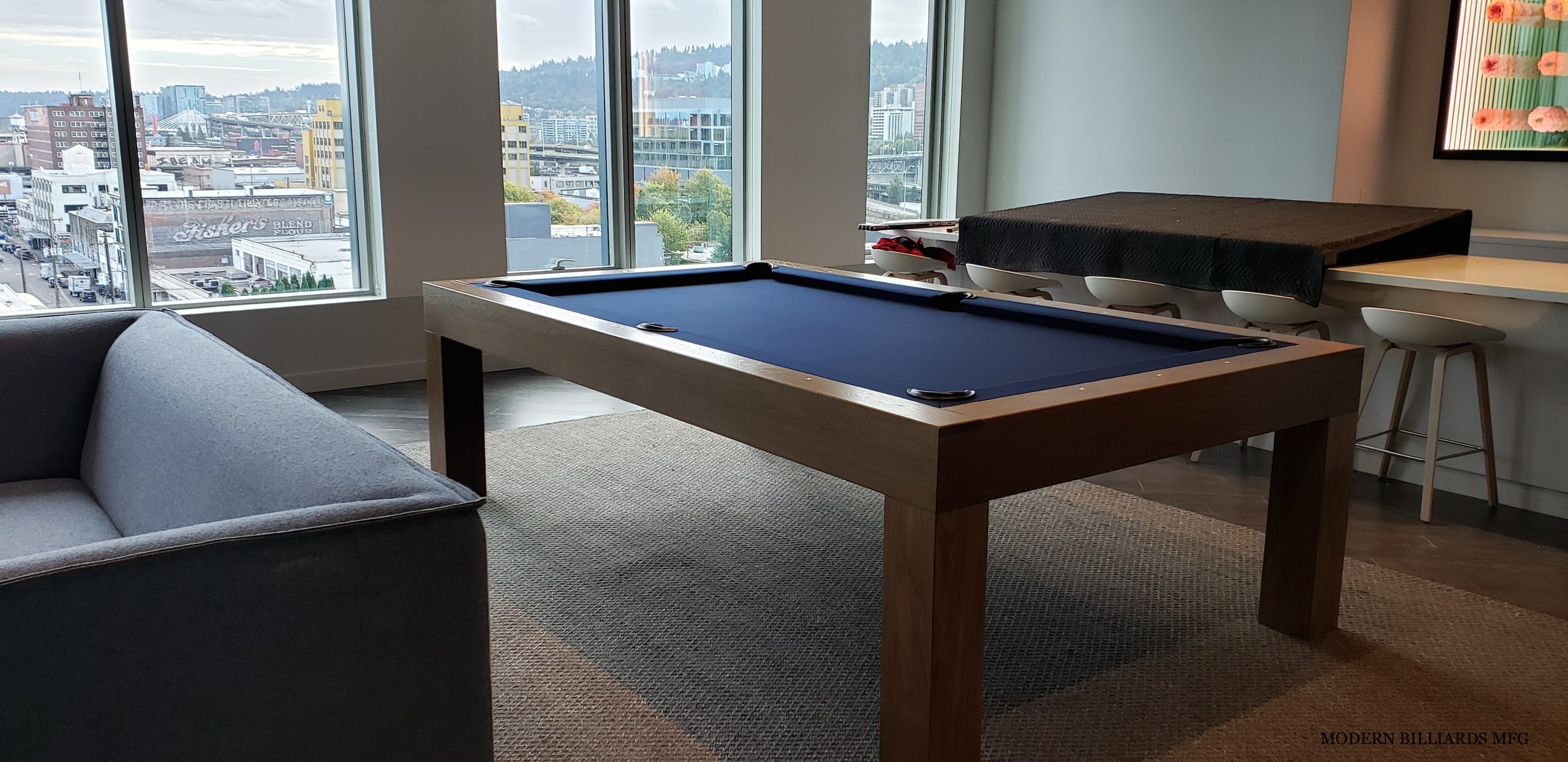 MODERN TEAK 3 modern pool tables, custom pool tables, modern billiards mfg