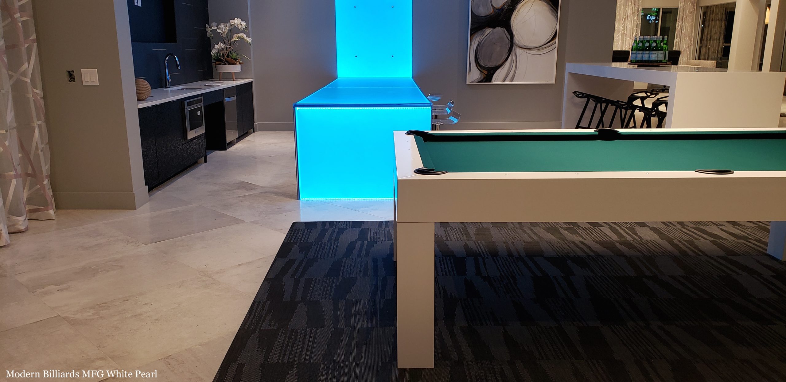 modern pearl 6 modern pool tables, custom pool tables, modern billiards mfg