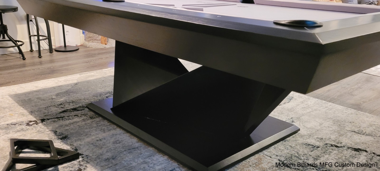 MODERN POOL TABLE ORIGAMI BLACK 5 modern pool tables, custom pool tables, modern billiards mfg