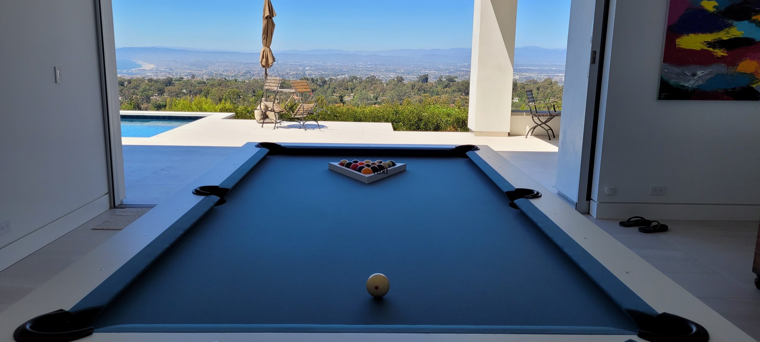 All White 1 modern pool tables, custom pool tables, modern billiards mfg