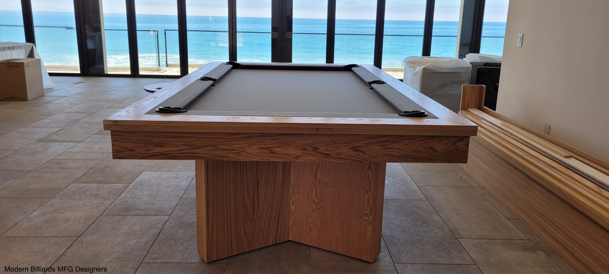 Infinity modern pool tables, custom pool tables, modern billiards mfg
