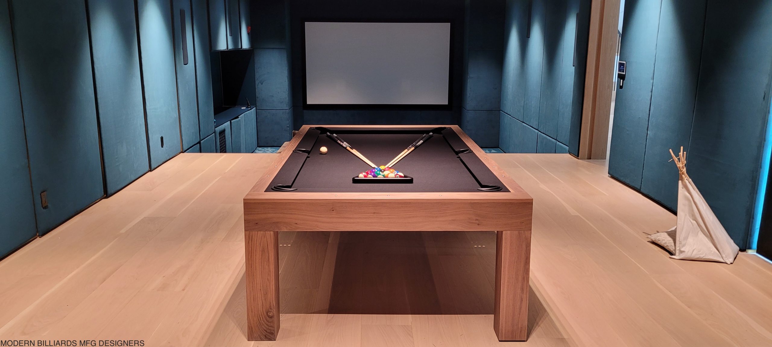 MODERN WALNUT 7 modern pool tables, custom pool tables, modern billiards mfg