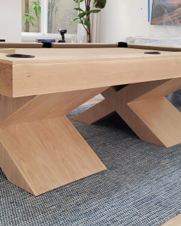 ONCORE CONTEMPORARY POOL TABLE WHITE OAK